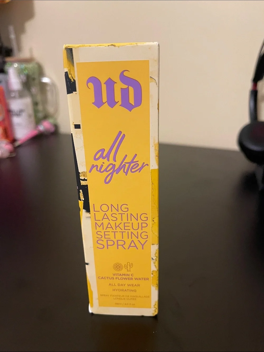 Urban Decay All Nighter Long-Lasting Setting Spray — Yellow & Purple Accents